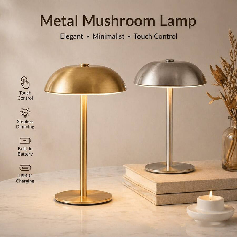 귀여운 버섯 모양 테이블 램프, 터치 컨트롤 3색 조광 - Mushroom Table Lamp 리뷰 및 가격
