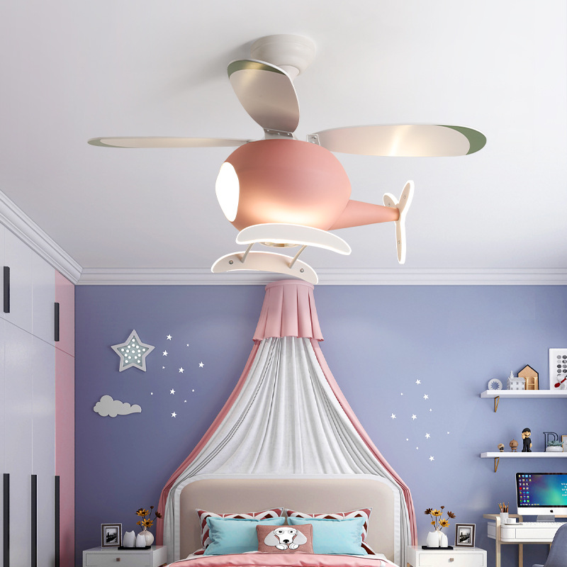 현대 창조적 인 만화 비행기 팬 라이트 간단한 장식 L - Decor Lighting Ceiling Fans 리뷰 및 가격
