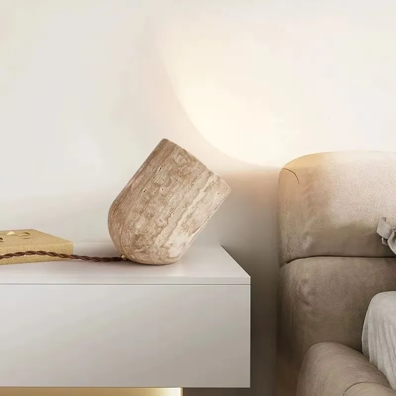 모던 침실 트래버틴 플로어 램프 천연 옐로우 케이브 스 - Lighting Decor Living Room 리뷰 및 가격
