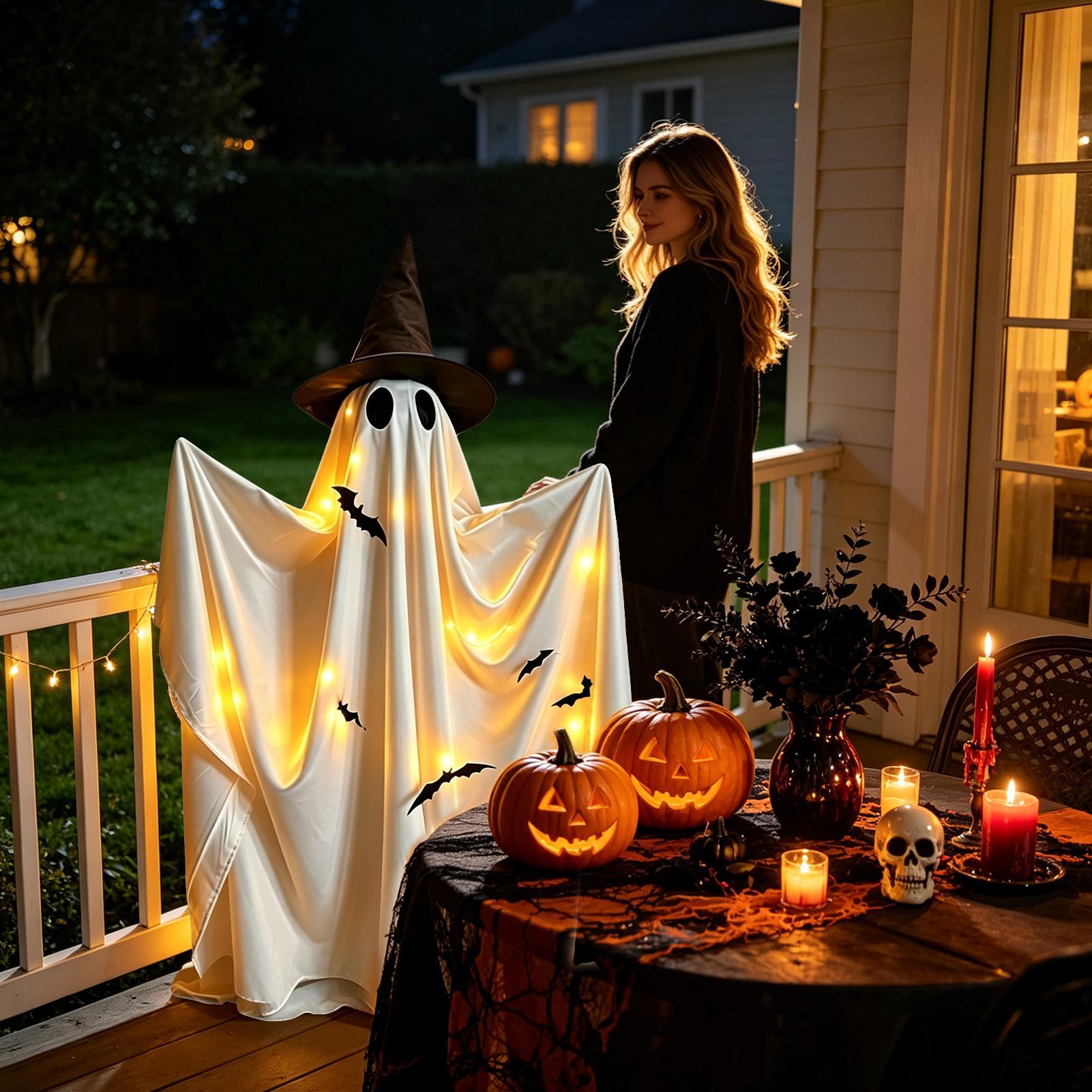 할로윈 유령 장식 59인치 무시무시한 스트링 조명 장식 - Home Decor Lighting Tricks 리뷰 및 가격