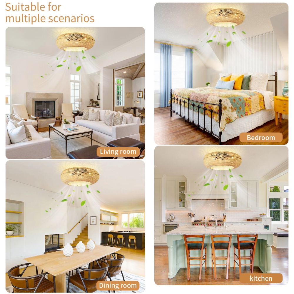 대나무 리모컨 천장 선풍기 램프 모던 라탄 수공예 무소 - Decor Lighting Ceiling Fans 리뷰 및 가격