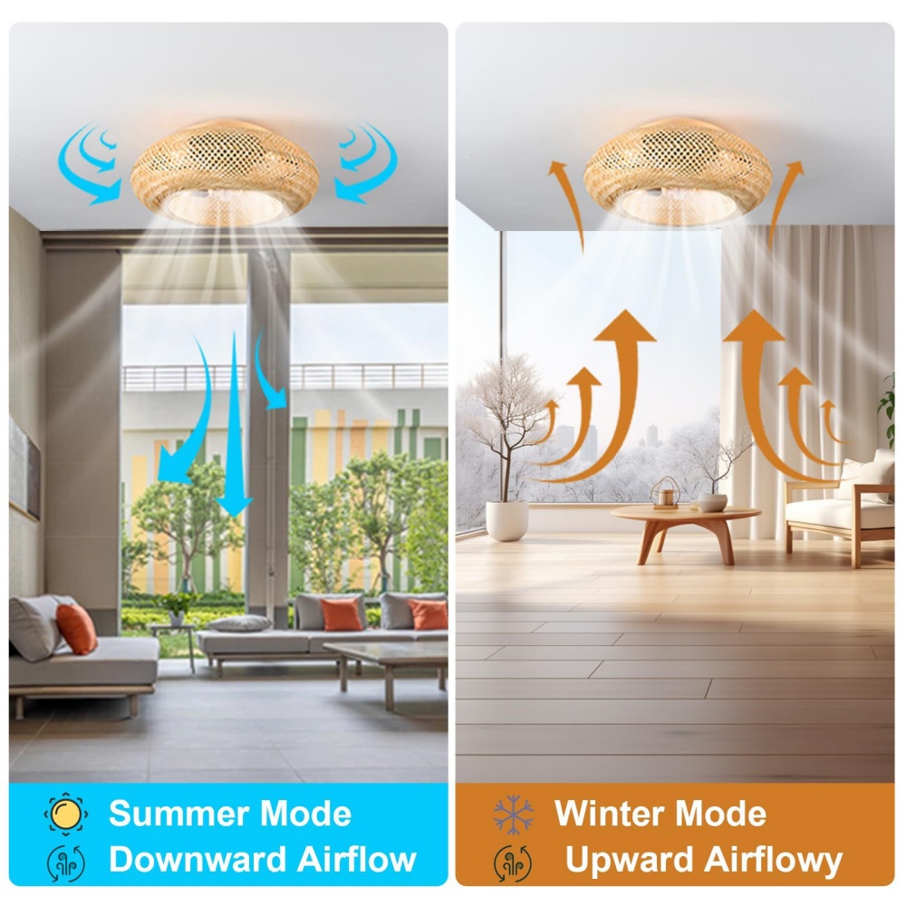 대나무 리모컨 천장 선풍기 램프 모던 라탄 수공예 무소 - Decor Lighting Ceiling Fans 리뷰 및 가격