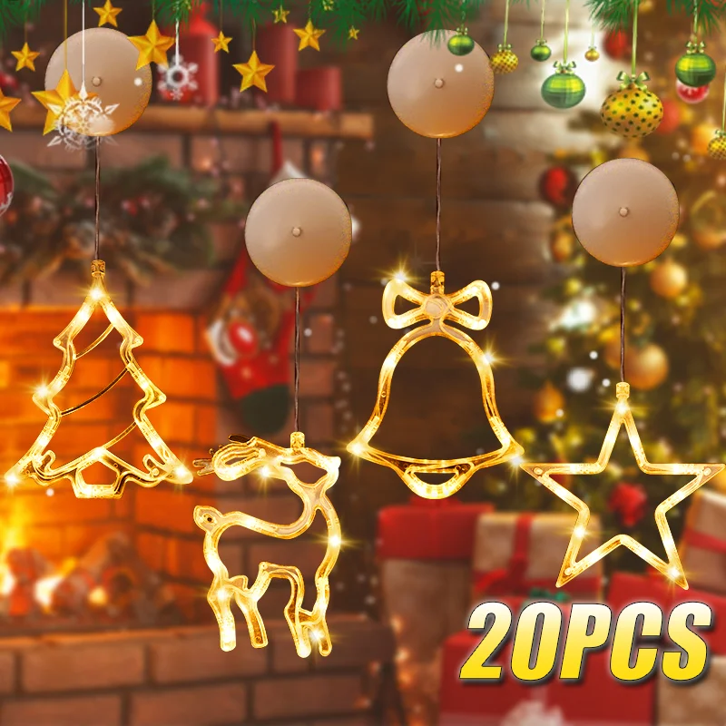 LED 크리스마스 흡입 컵 조명, 새끼 사슴 벨 소나무 - Lighting Tree Decor 리뷰 및 가격