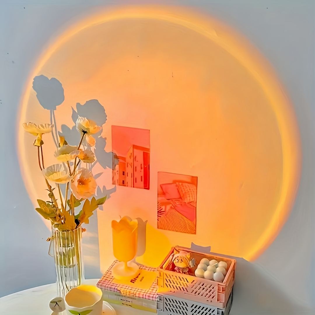 16색 일몰 프로젝션 램프 따뜻한 조명 침실 장식 무드 - Lighting Room Decor Photo 리뷰 및 가격