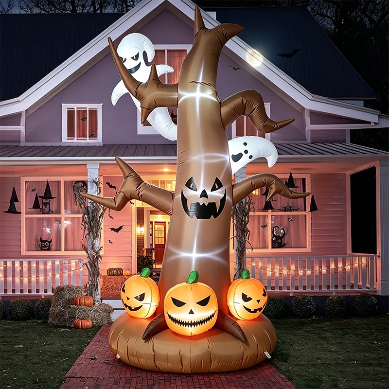 8피트 할로윈 풍선 장식 LED 조명 호박 유령 마른  - Lighting Tree Decor 리뷰 및 가격