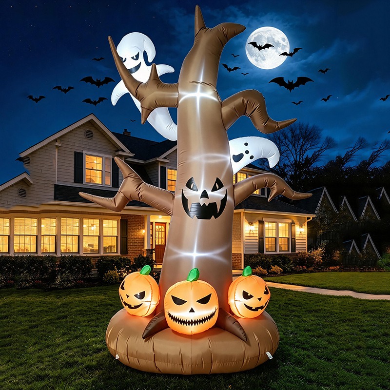 8피트 할로윈 풍선 장식 LED 조명 호박 유령 마른  - Lighting Tree Decor 리뷰 및 가격