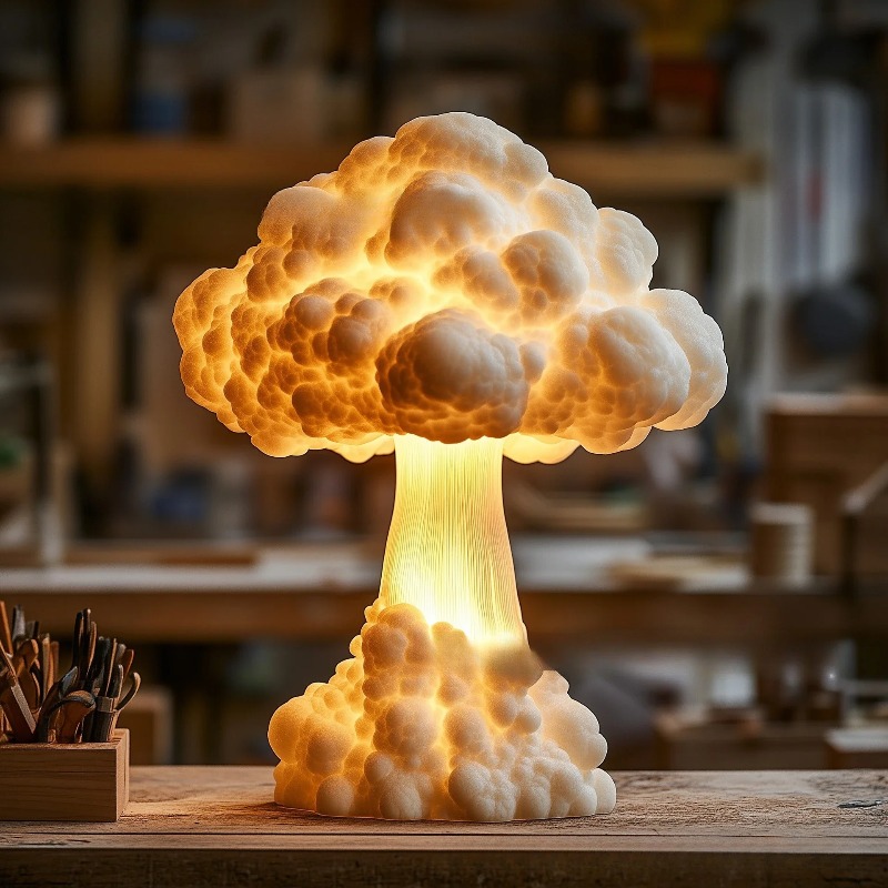 USB 전원 원자버섯 구름 레진 데스크 램프, 실내 거 - Mushroom Table Lamp 리뷰 및 가격